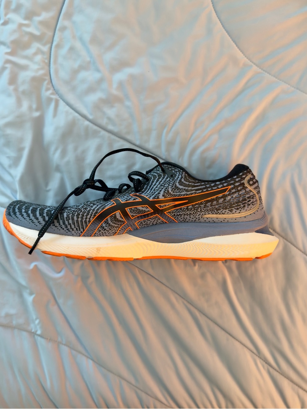 Asics Gray and Orange Running Shoe